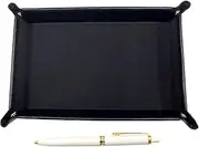 Japanese Grain Cowhide Leather Pen Tray Black Euro Style Brass Parts Retractable Ballpoint Pen Set White TRASB-NXB-W