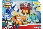 Playskool Heroes Transformers Rescue Bots Academy Rescue Team Pack, 4 Collectible 4.5" Converting Action Figures, Toys for Kids Ages 3 Up