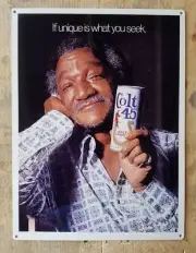 Colt 45 Red Foxx vintage beer ad reproduction metal sign