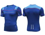SPORX Men's Performance Top Shirt with Breathable Mash Blue