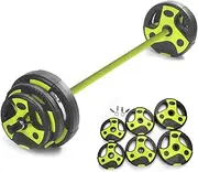 HCE 20kg Aerobic Barbell Set Crossfit Barbell Pump Set Standard Barbell Weights Plates for Bodybuilding, Weightlifting, Fitness Sports Gym Equipment