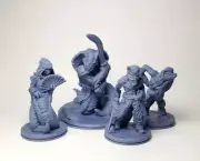4pc Yuan Ti Set - 32mm Scale DnD Mini Dungeons and Dragon Miniature Sci Fi