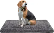 Washable Dog Bed Mat Reversible Dog Crate Pad Soft Fluffy Pet Kennel Beds Dog Sl