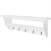 Coat Rack MDF White Baroque Style vidaXL