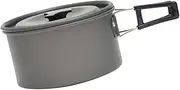 Totority 1 Set Foldable Portable Picnic Pot Non Stick Camping Cooking Tool for Outdoor Activities Hiking Backpacking Picnics Lightweight Easy to Store Durable Cooking Utensils