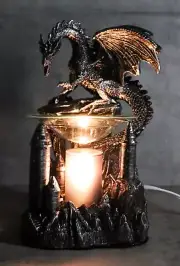 Ebros Smaug Castle Dragon Electric Oil Burner Tart Warmer Statue 9.5"H Figurine