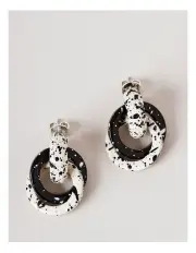 [Regatta] Double Loop Drop Earrings in Black