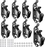 8Pcs Shovel Mount for Roof Rack, Metal Rubber Clamp Mounting Brackets, Durable Axe Holder Organizer Clamp Mount Kit for Roof Rack, Boats, Military Equipment and Tools (Black)