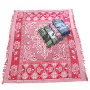 Red Boho Throw Rug, Table Cloth, Picnic, Camping Blanket 180x200cm