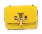 Tory Burch Women's Small Eleanor Pebbled Convertible Shoulder Bag, Lemoncello,