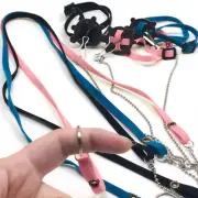 1X Reptile Training Wire Rope Harness Turtle Lizard Traction Rope Random Color