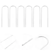 12 Pcs U-shaped Ground Nail Landscape Fabric Stakes Tent Garden Staples Netting