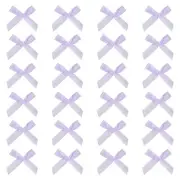 24 Pcs Mini Ribbon Bow 1.8 Inch Mini Fabric Satin Ribbon Purple