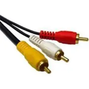 Dynamix CA-3RCAV-5 Audio Video 3 RCA to 3 RCA Cable - 5m - Yellow / Red / White RG59 Video - Gold Plated Connectors [CA-3RCAV-5]