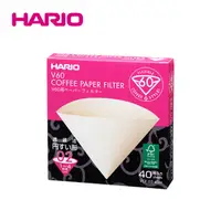 在飛比找PChome24h購物優惠-HARIO V60無漂白02濾紙40張 VCF-02-40M