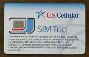 U.S. CELLULAR TRIPLE SIM CARD "3 IN 1" MINI 2FF • MICRO 3FF • NANO 4FF GSM • NEW