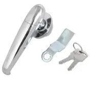 4.5" Long Rotary Grip Recessed Metal Lock w 2 Keys for File Cabinet Door