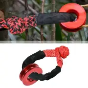 Recovery Ring Snatch Block Pulley 41000lbs & Soft Shackle Tow Winch Rope Straps