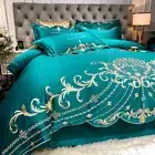 EuropeanBed Sheet 4PCS Set 100 Cotton High-End Atmospheric Ice Silk Quilt Cover