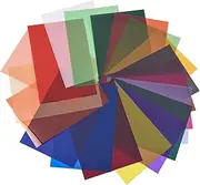20Pcs Color Correction Light Filter Sheet Color Correction Filters Kit D Transparency Color Film, Size 9.8X6.6Cm