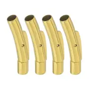 3mm Hole Column Clasps, 4Pcs Leather Cord End Clasp Connectors, Gold（5mm）