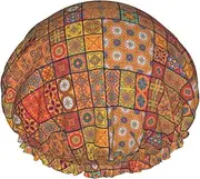 Group Of Moroccan Geometric Print Various Activities Shower Cap Reusable Soft And Lightweight Bath Hair Cap Long Hair