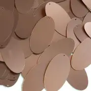 Oval Sequin 1.5" Bronze Brown Matte Silk Frost