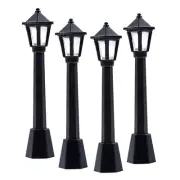 4Pcs Street Post Lights Model Railway Train Lamp Post Lights Miniature9265