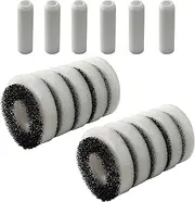Beaufan Compatiable Foam and Carbon Rings Set Replacement for All Biorb Aquariums, Carbon Filter* 10 Pack, Foam Filter*10 Pack, Air Stone*6 Pack