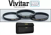 HD 3PC GLASS FILTER KIT (UV + POLARIZER + FLD) FOR PANASONIC DMC-FZ35 DMC-FZ38