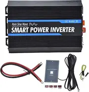 Gearwell Power Inverter, Pure Sine Wave Converter with Digital Display DC 12V to AC, Solar Inverter Transformer, Car Power Converter, 12V to Power Inverter (6000W)
