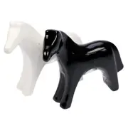 Horse Salt and Pepper Shakers Black and White Set of 2