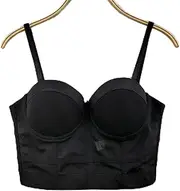 [generic] Mesh Push Up Bralet Women Corset Bustier Bra Night Club Party Long Sexy Cropped Top Vest Plus Size Tank Top Women Corset