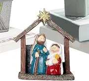 Manger Scene | Stable Christmas Decoration Nativity Manger,Holy Family Manger Scene, Nativity Figures, Christmas Nativity Scene for Tabletop Mantel