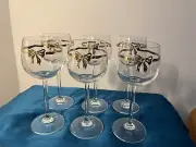 VINTAGE BOHEMIAN SET OF 6 WINE GLASSES