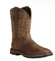 Ariat Mens Groundbreaker Wide Square Soft Toe Leather Work Boot Pick Size