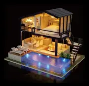 Flever Dollhouse Miniature DIY House STEM/STEAM Creative Furniture for Roma NIB