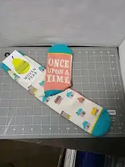 "Once Upon A Time" High Socks Unisex Woven Pear Novelty Fashion Little