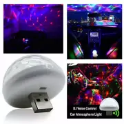 1x USB Mini Disco DJ Ball Car Party Atmospher Light Bar Colorful Sound Activated