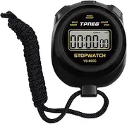 TPNEG Simple Stopwatch Timer - Easy to Use, Set Up, Read, and Carry - Large Display - On/Off, AAA Battery, No Hourly Beep - Ideal for Kids, Track and Field, Sports, Classroom - Stopwatches for Coaches