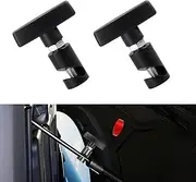 Slykew 2 PCS Car Engine Hood Support Rod Retainer, Multi-Purpose Snap-on Lifting Rod Anti-Pinch Device, Trunk Air Pressure Rod Anti-Slip Shock Absorber Pillar Fixing Tool, Universal for Cars (Black)