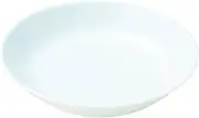 OGISO Outlet 7.4 inches (18.9 cm), Shallow Curry Plate, Pasta Plate, Children's Dish, Dishwasher, Microwave, Break-Resistant, Lightweight, Ceramic, Reinforced Porcelain, Nursery, White