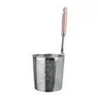 Pasta Noodle Strainer with Wood Handle Skimmer Frying Basket Food Strainer for
