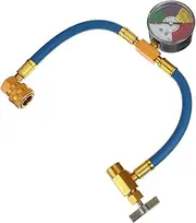 ACAECMGGFP 100psi Air Conditioning Recharge Hose with Pressure Gauge AC R134A 1/2 Inch Refrigerant Recharge Measur Hose Gauge Air Conditioning Hoses and Accessories