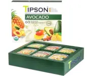 Tipson Organic Avocado Herbal Infusions Assorted 60 Tea Bags Caffeine Free Decaf