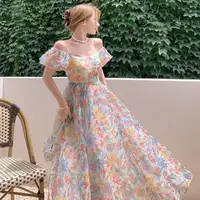 在飛比找momo購物網優惠-【派對樂木婚禮La Morongo Dress】初戀泡泡碎花