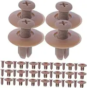 OSOLADY Universal Bumper Trim Panel Buckle 50pcs Rivet Clips for Auto Repair Silver Holes