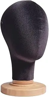 Perfk Mannequin Head Wig Hat Display Stand Multipurpose Sturdy Manikin Head Wig Holder for Shopping Mall Home Salon, Black