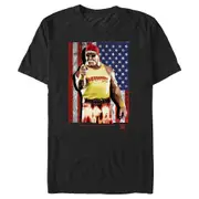 WWE Hulk Hogan American Flag Graphic Tee Black Exquisite Workmanship XL