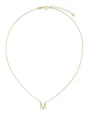 [Mocha] Elly Lou Timeless Initial M Necklace in Light Gold
